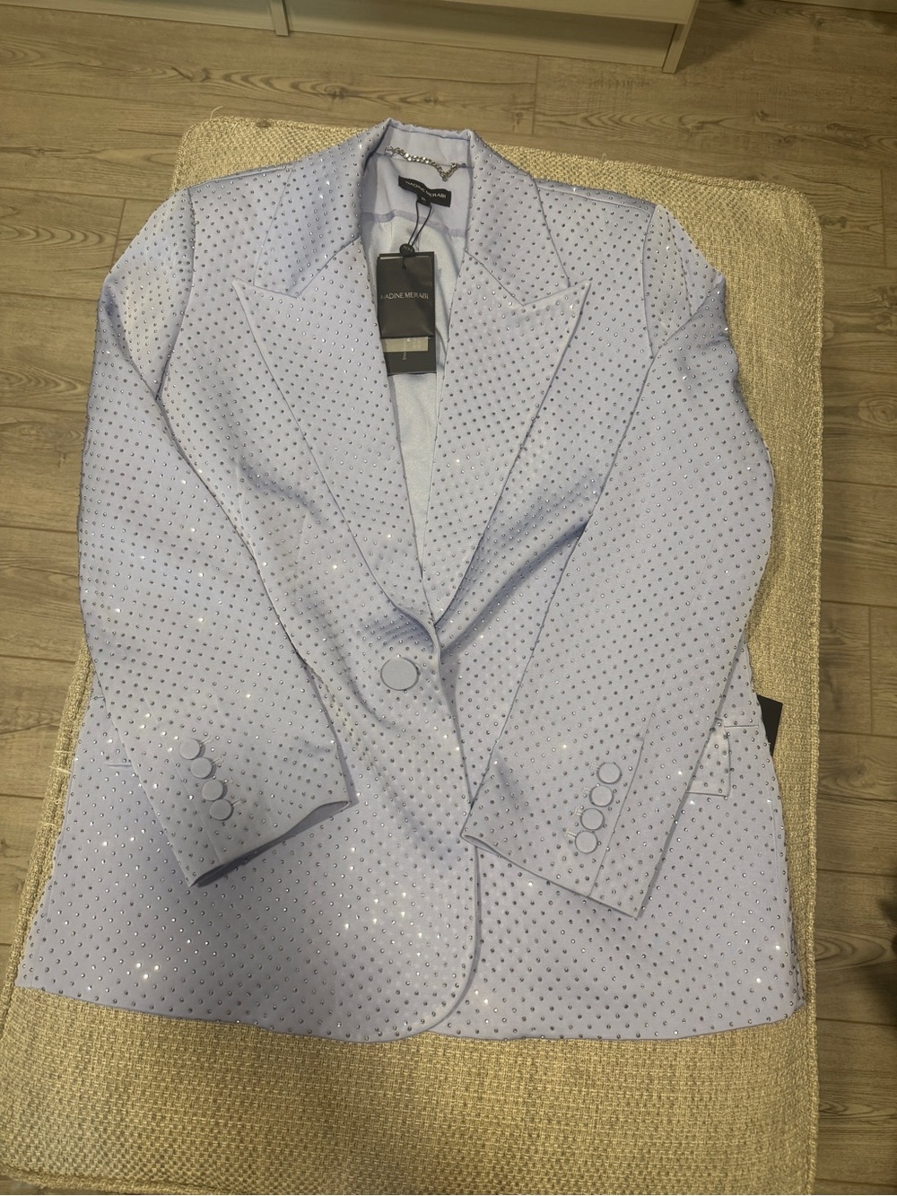Nadine Merabi Crystal-Embellished Blazer -